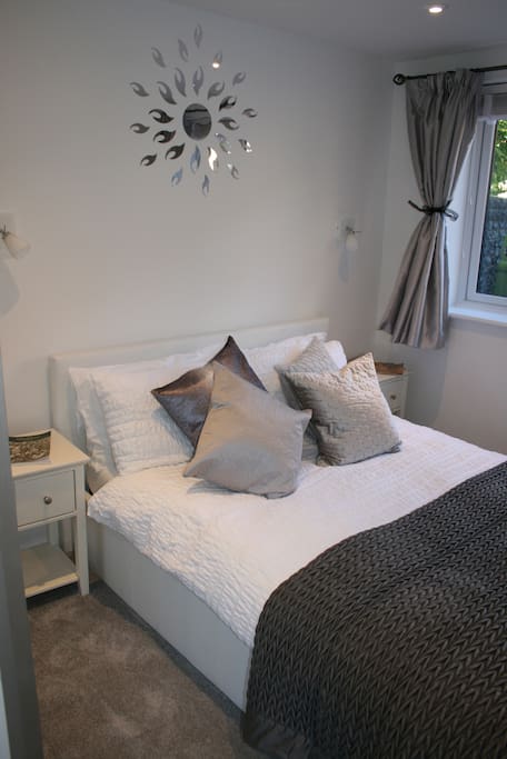 A great night sleep is guaranteed in a lovely double bed with fluffy duvet and beautiful bed linen