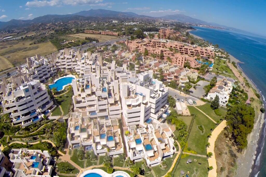 Aerial view Bahia de la Plata Condo
