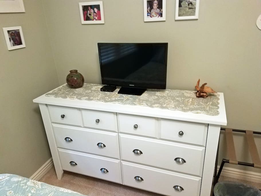 TV and plenty of storage space.