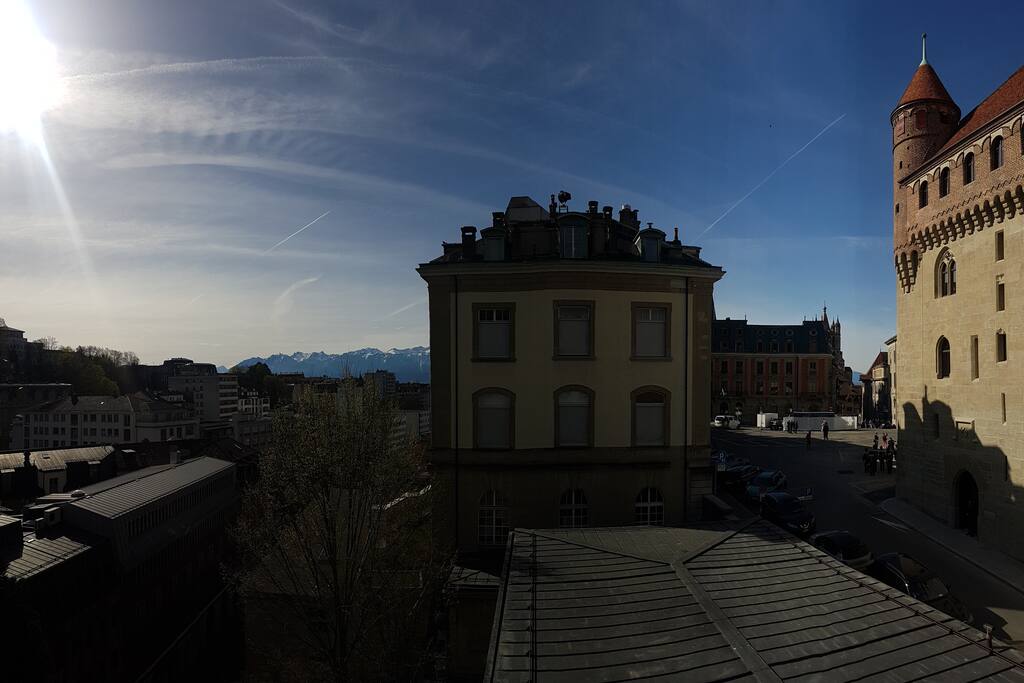 Vu panoramique de la fenêtre.
