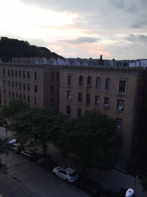 View from fire escape (we often drink coffee here in the mornings)