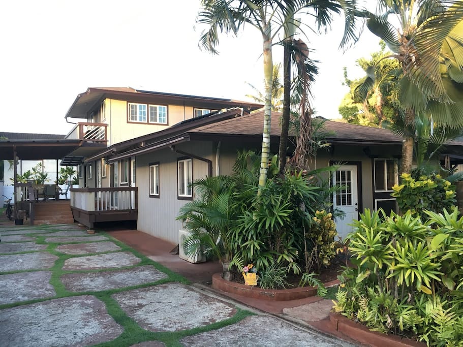Your studio is the front part with private entrance and small tropical yard.