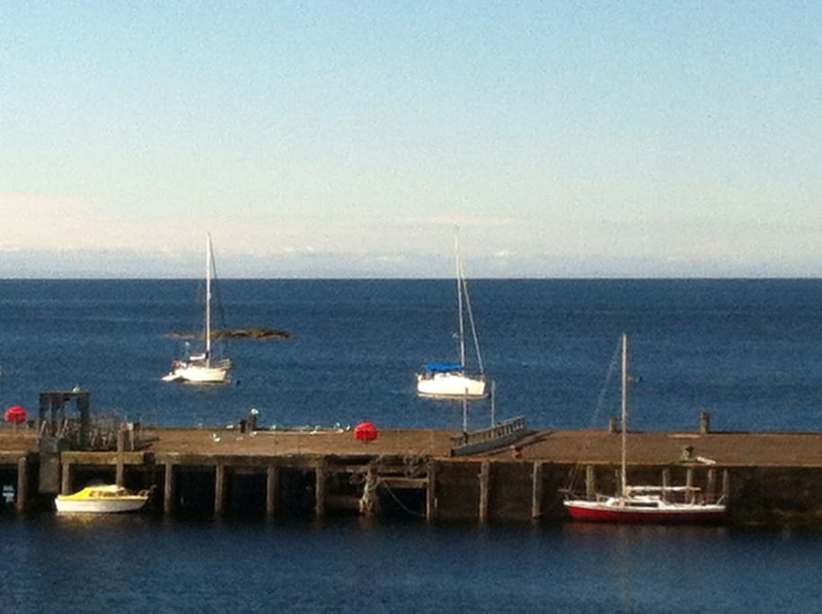 Sea view from bedroom window