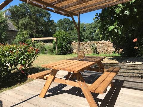 Stone house, with enclosed and sunny garden.