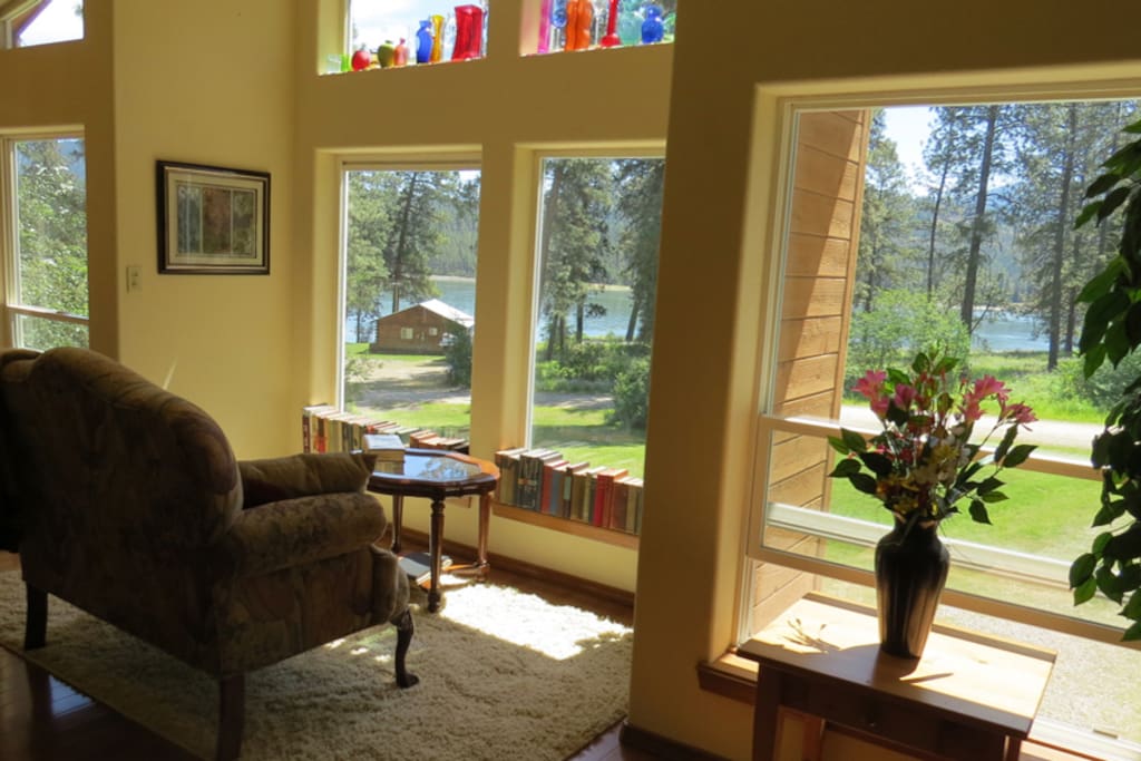 View of the lake from the Living/Dining room windows.