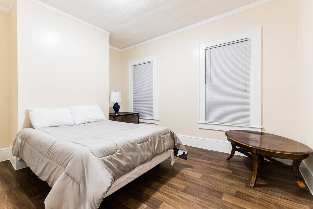 bedroom #1 has a closet with a full size air mattress as well.