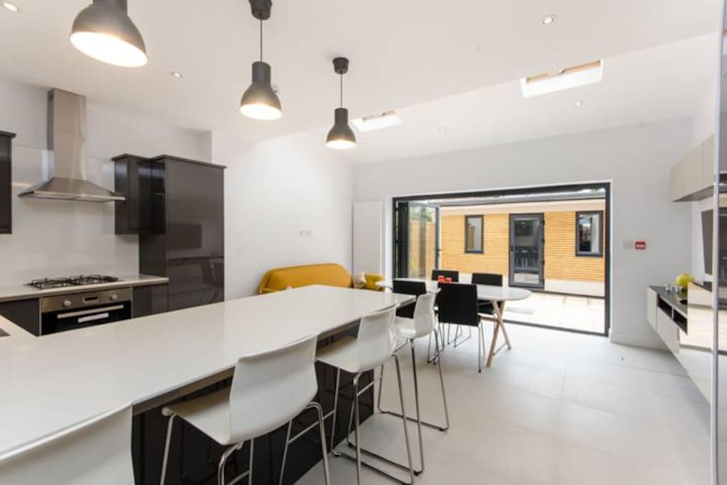 Shared Kitchen-living space leading to Garden