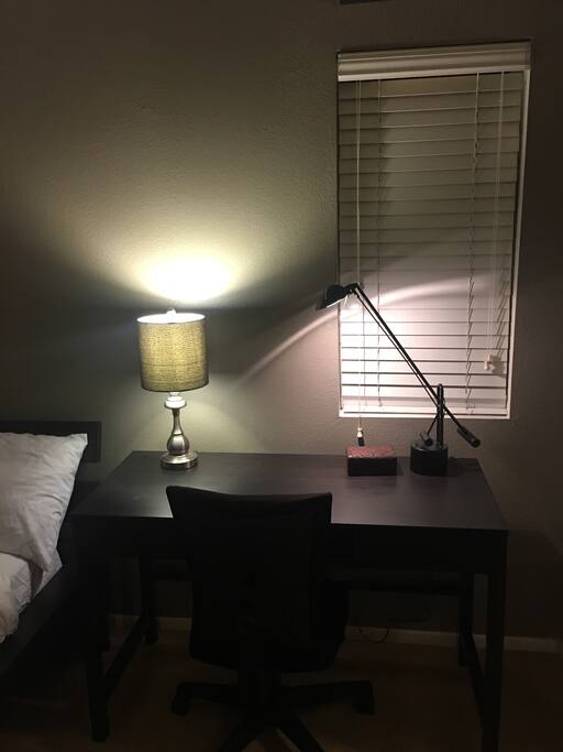 Computer desk for work and reading.