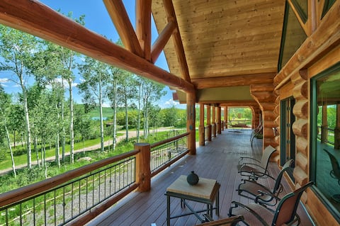 Large Vega Lake Colorado Real Log Cabin