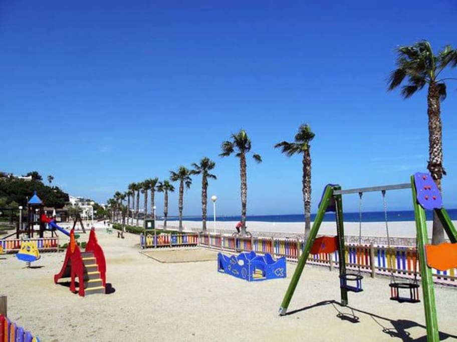 playground and a beach