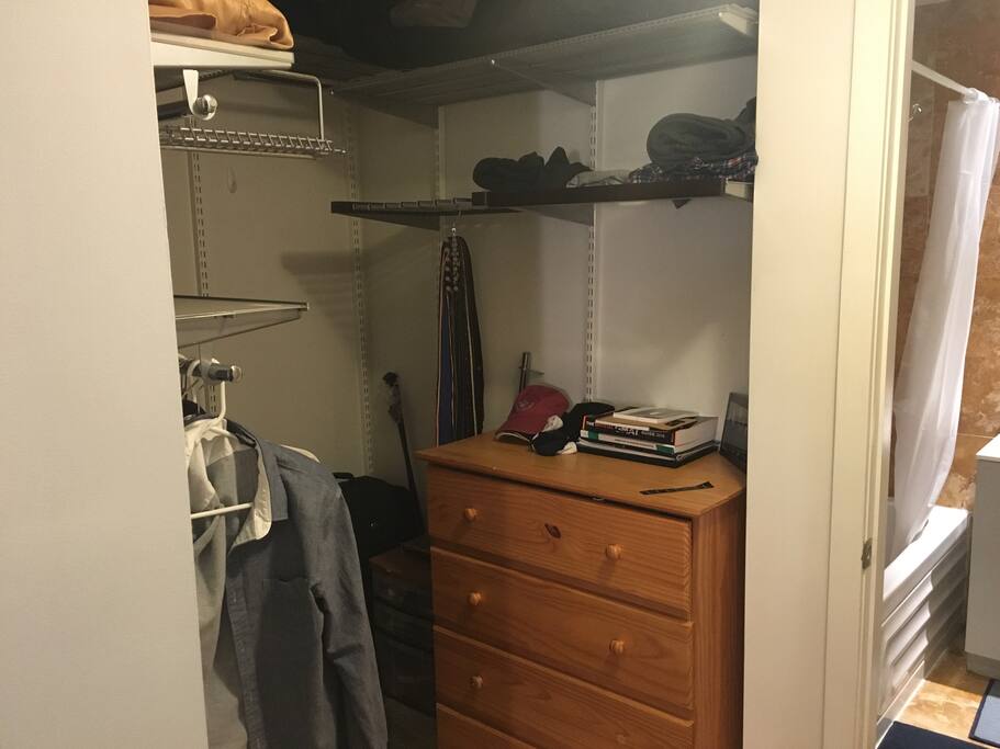 Spacious walk-in closet.