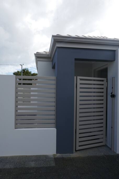 secure court yard and patio to relax in