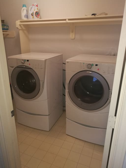 Laundry facilities inside the house