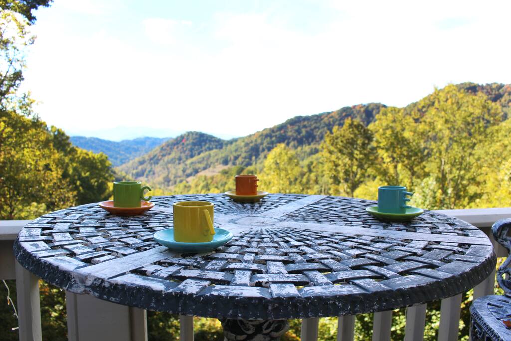 enjoy your morning coffee to bird songs. We have several feeders that host local feathered friends