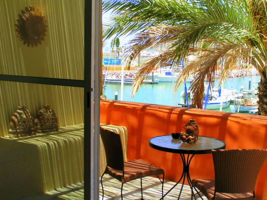 Two Balconies on the Marina one on the front room another on Bedroom.