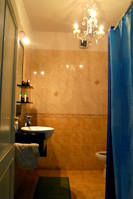 Il bagno di uso esclusivo con doccia
