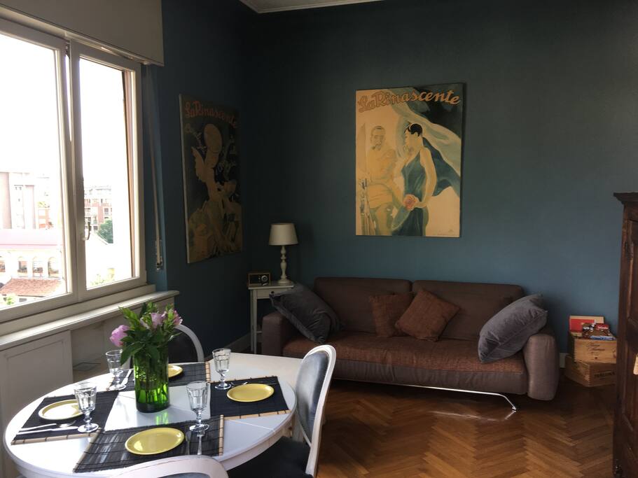 dining table and sofa