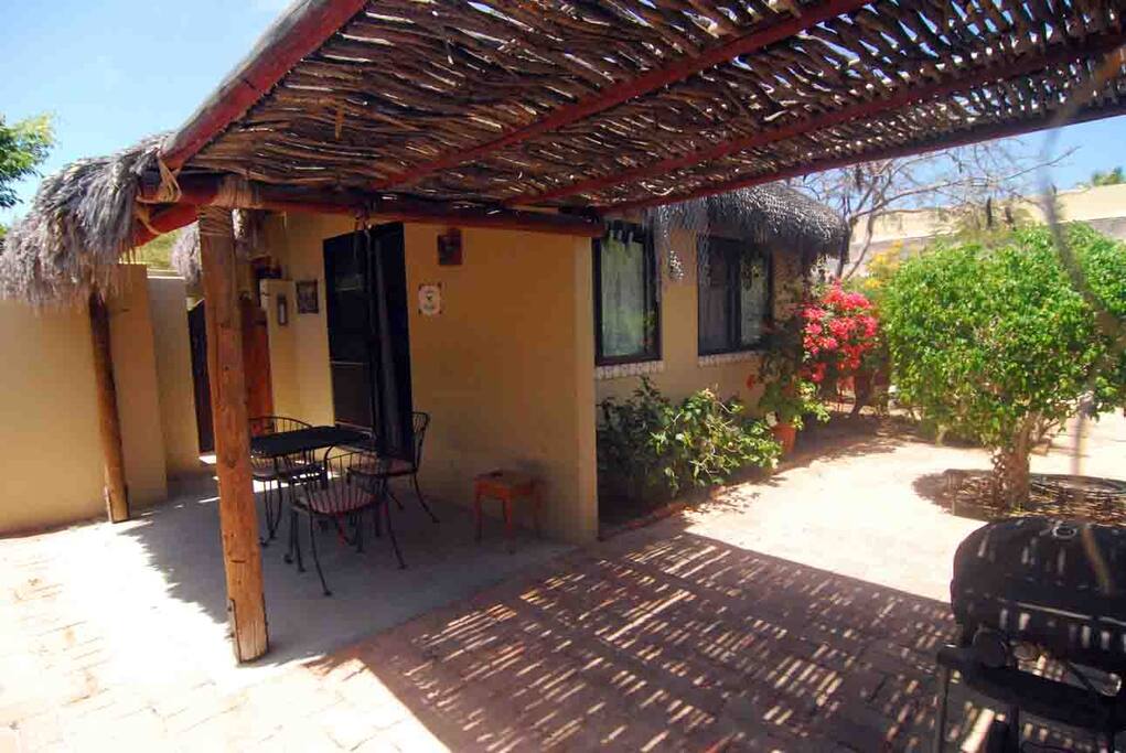 Outside patio for barbecue