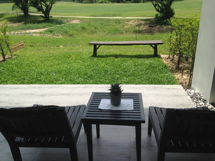 You can enjoy the mountain view from backyard.