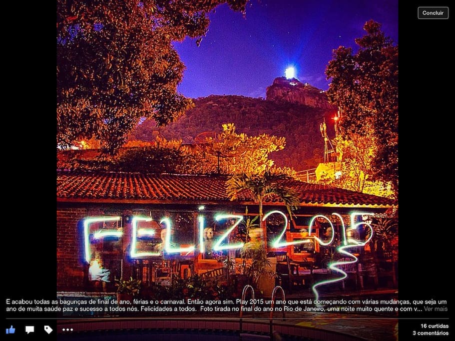 Panorâmica da casa no reveillon de 2015/2016