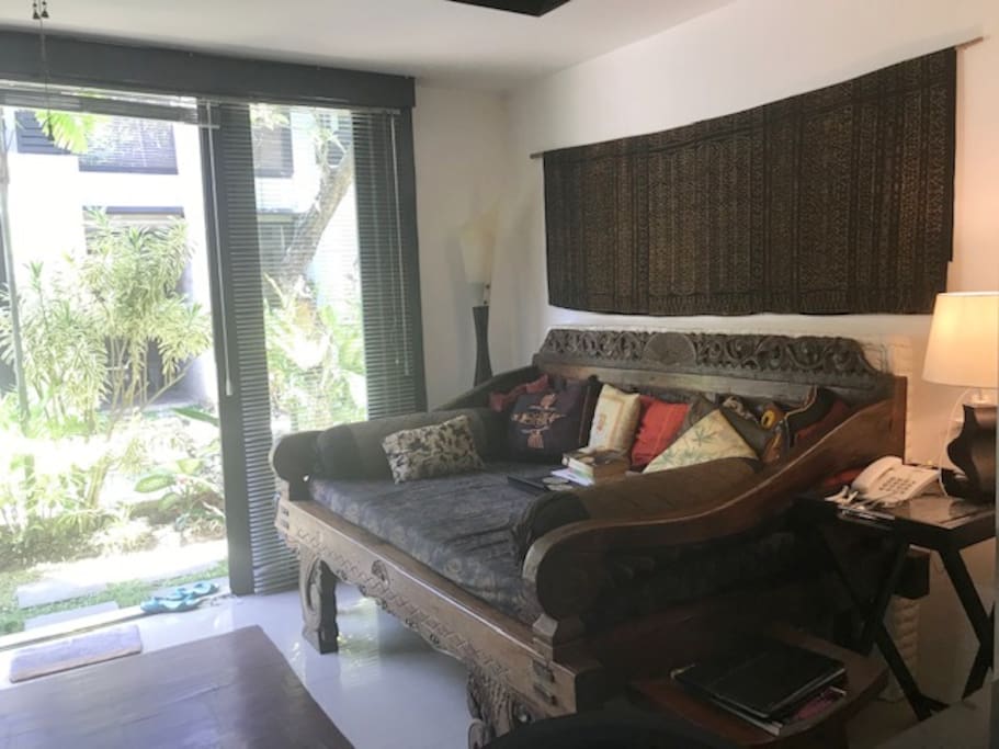The comfortable Javanese day bed,