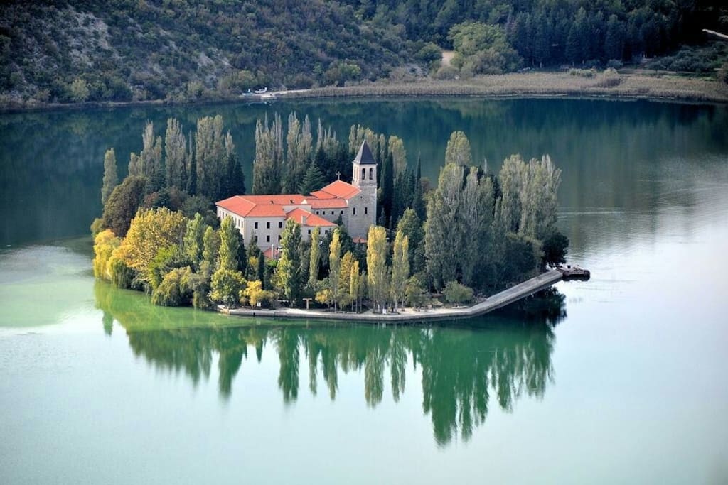 Visovac- island on Krka river. Distance 4 km from apartment. Beautiful place