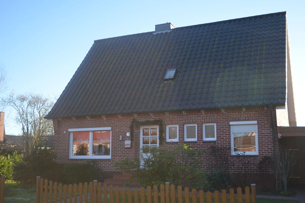 Die Ferienwohnung ist im Obergeschoß