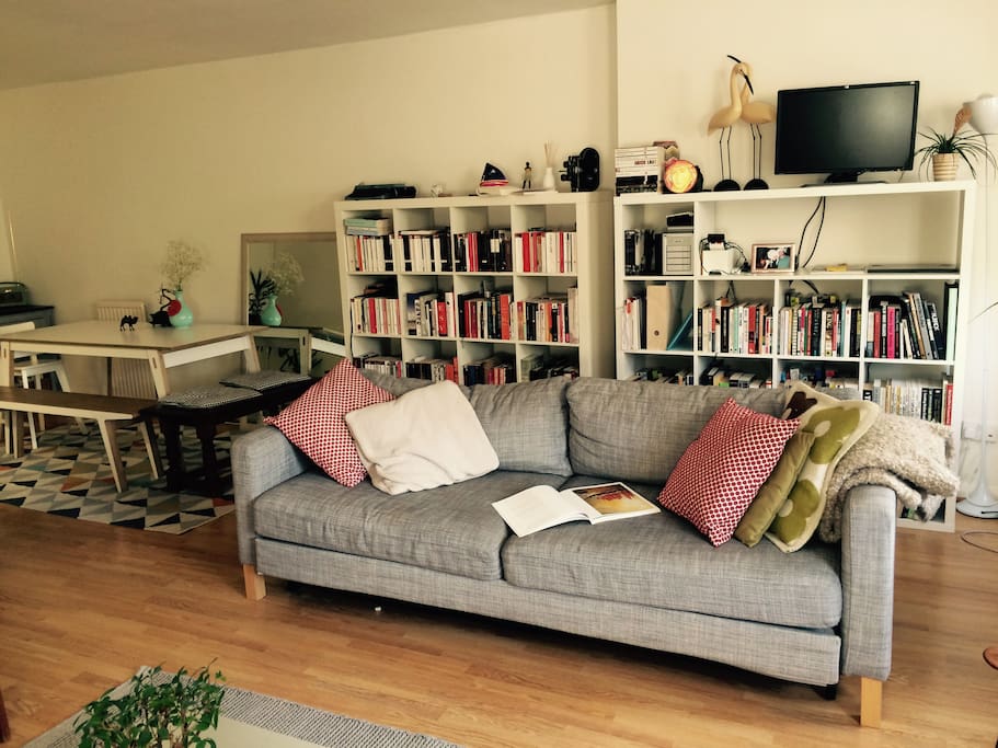 Cosy sofa which turns into a double size queen bed.