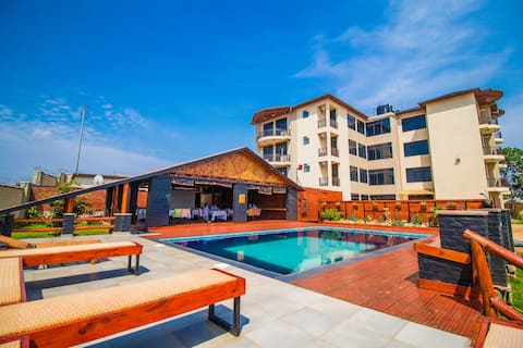 Studio 3B3 with poolview balcony at Peponi Kagugu