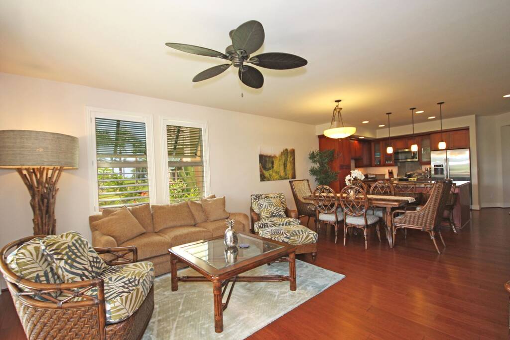 Living, Dining and Kitchen Areas