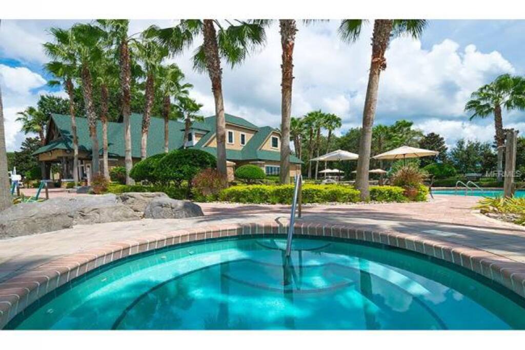 View from the huge heated Hot Tub