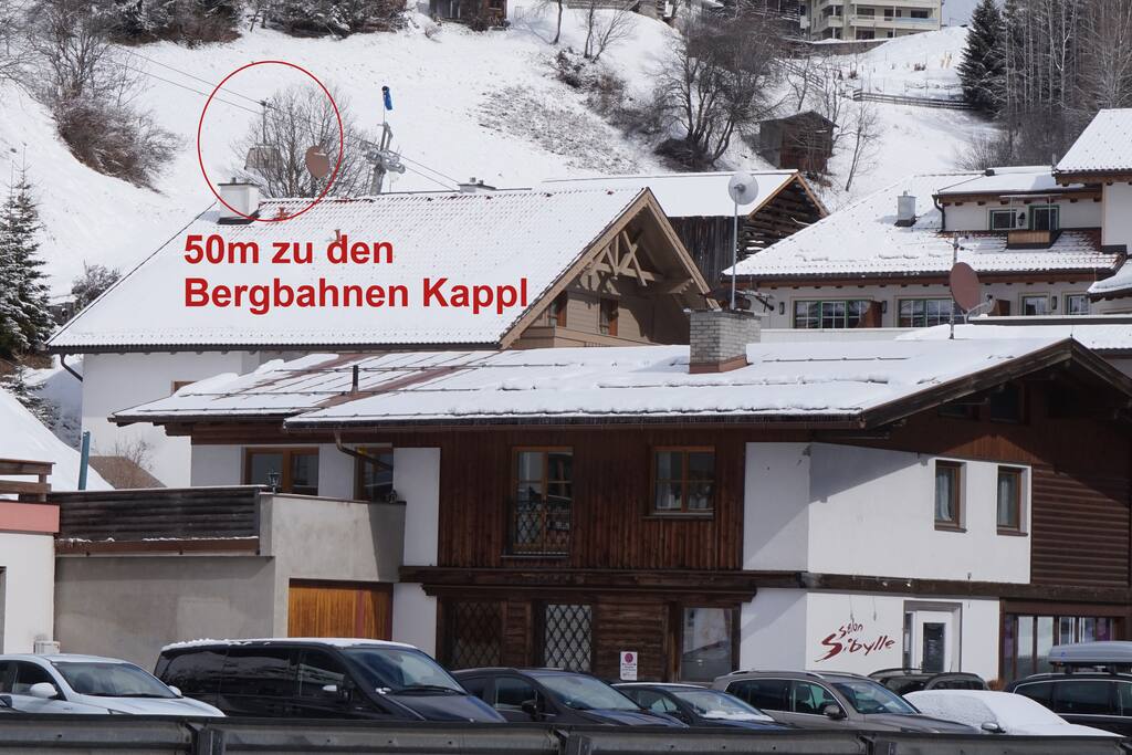Nur 50m zu den Bergbahnen Kappl