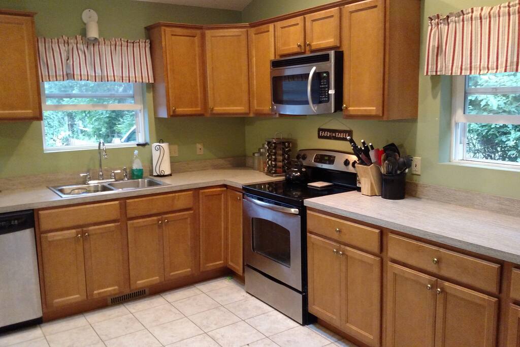 Kitchen. Newer Stainless Steel Appliances