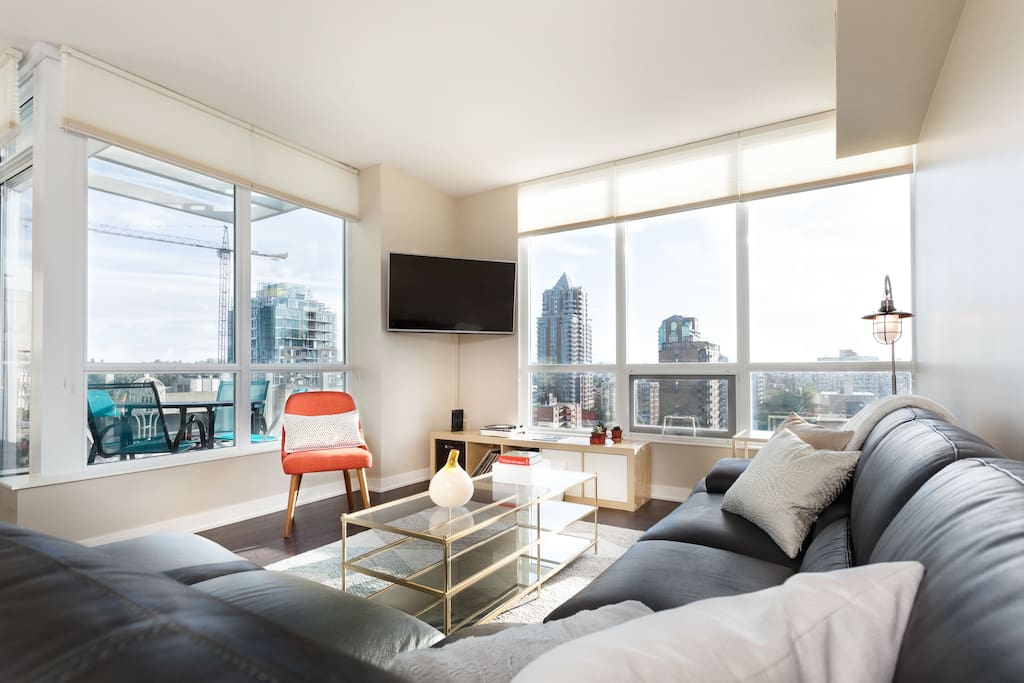 Relax in this bright open concept living room