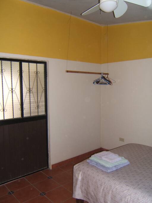 Open closet design, 4 110v outlets, ceiling fan w/ dim-able light