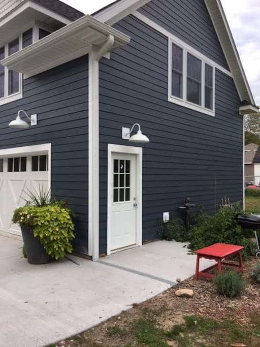 The is the door we ask our guest to use to enter the garage.