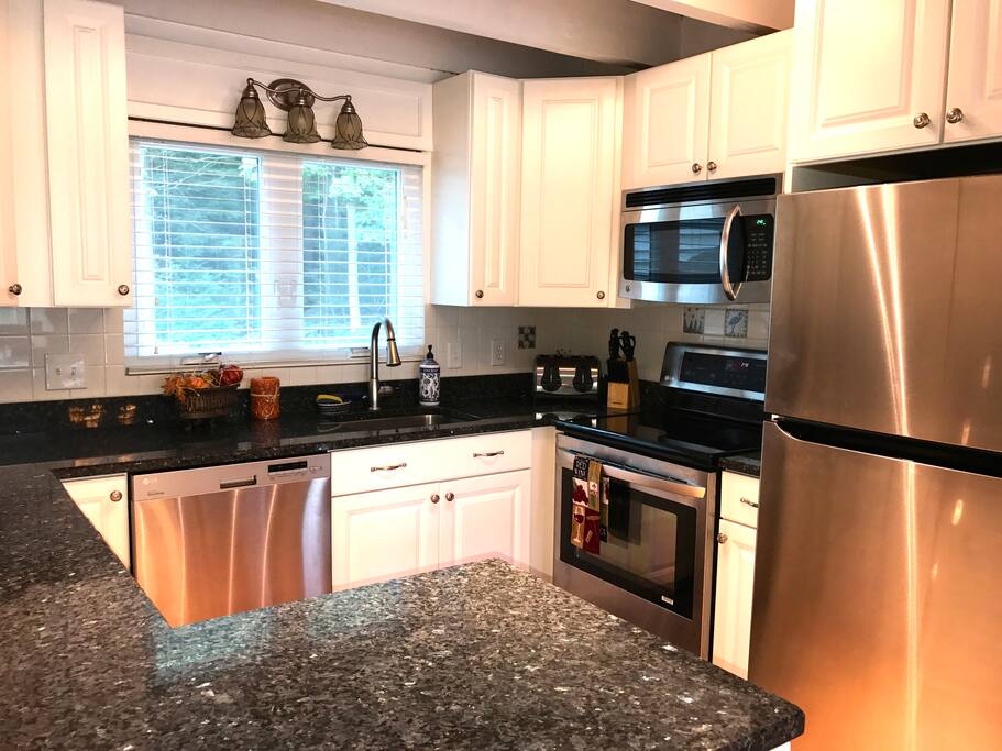 Beautiful stainless appliances.