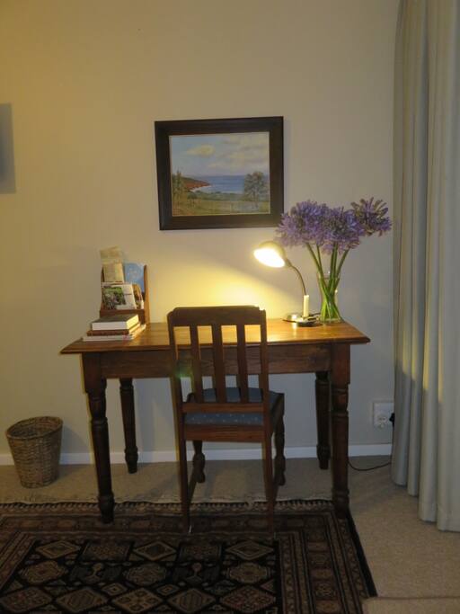 Somewhere to sit and work or write letters. Free WiFi