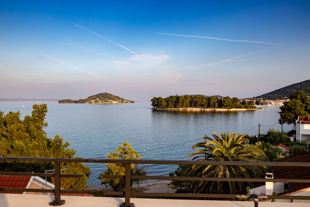View on the Osljak and Galevac islands from the rooftop terrace