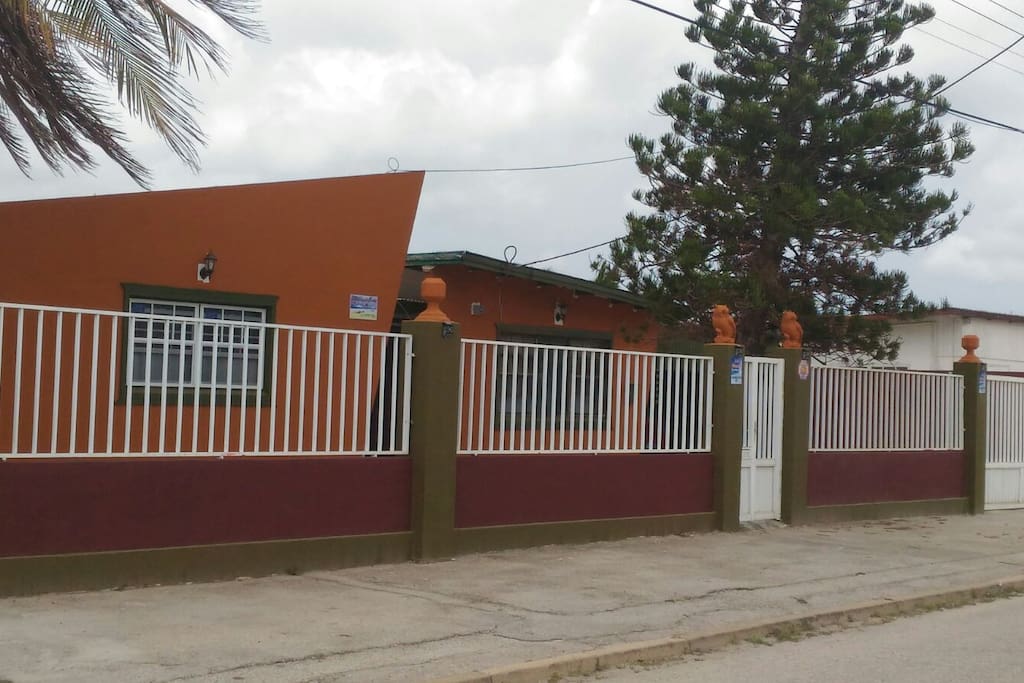 fence with pave road