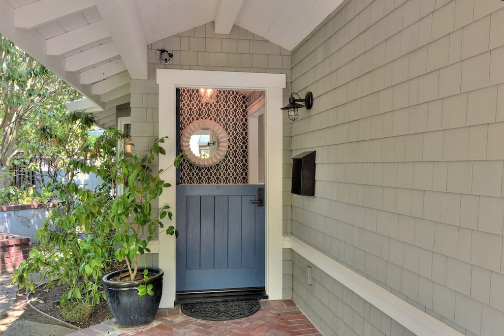 Dutch door opens to the entrance of the home.