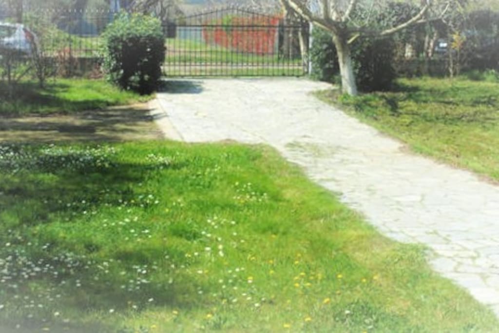 secured villa entrance