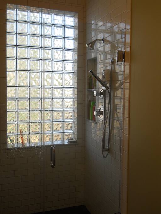 Close-up of shower.