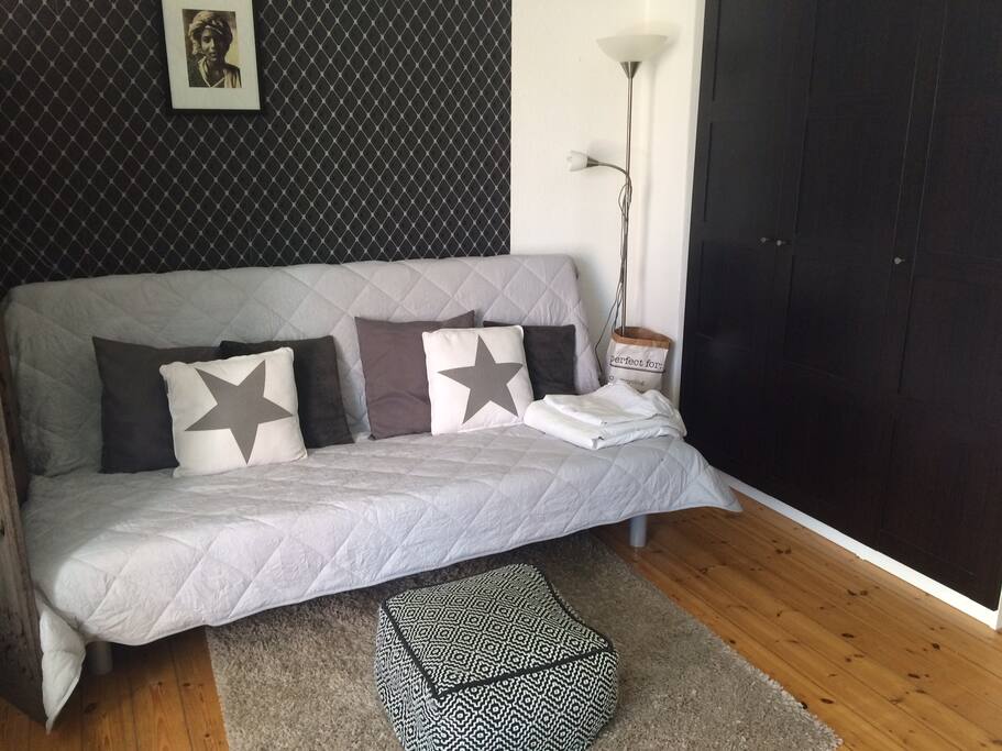This sofa bed has plenty of space for two people