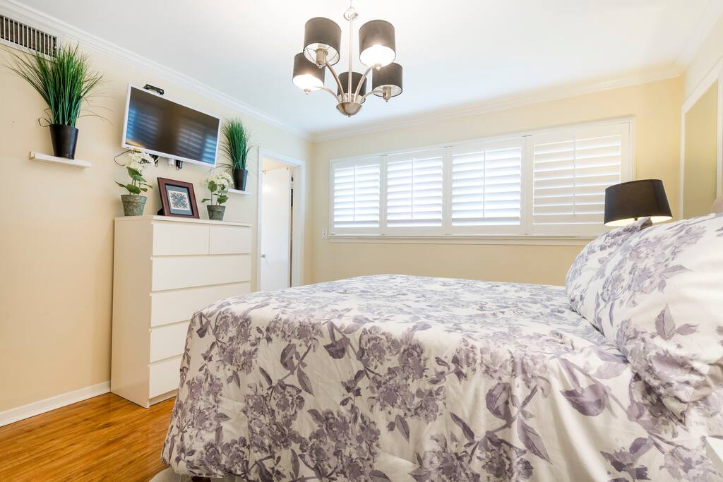 Master bedroom comes with TV.