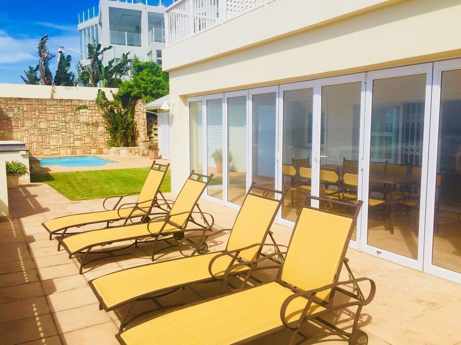 A lovely tanning area to enjoy the hot weather.
