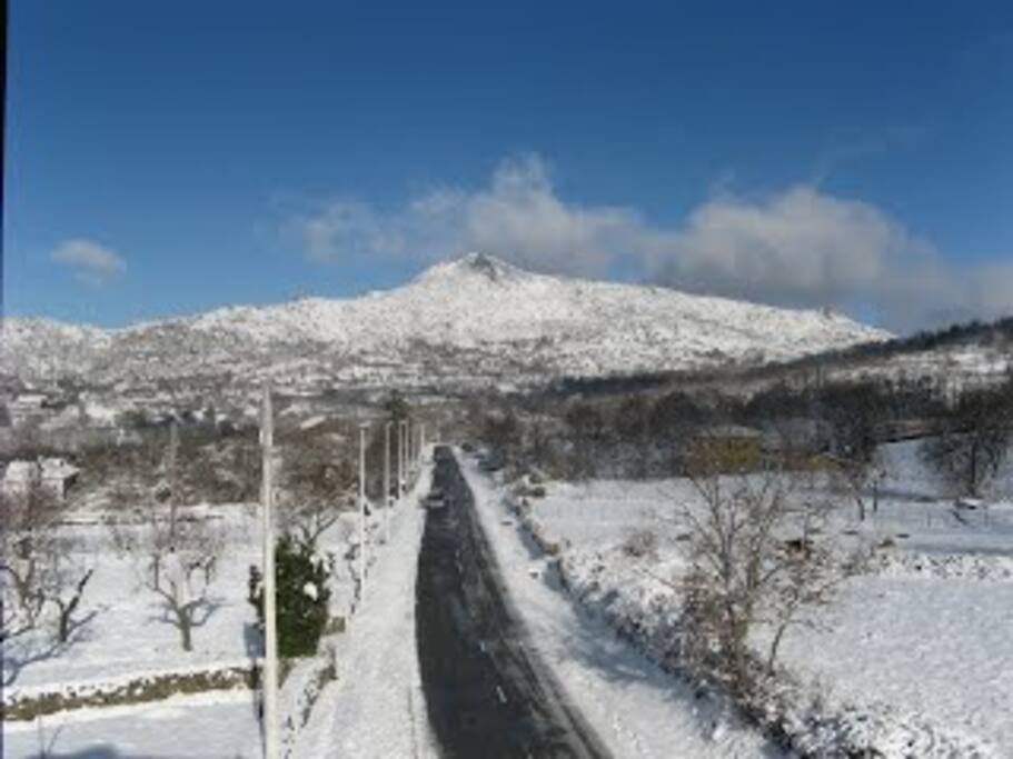 Vistas desde el salon en invierno