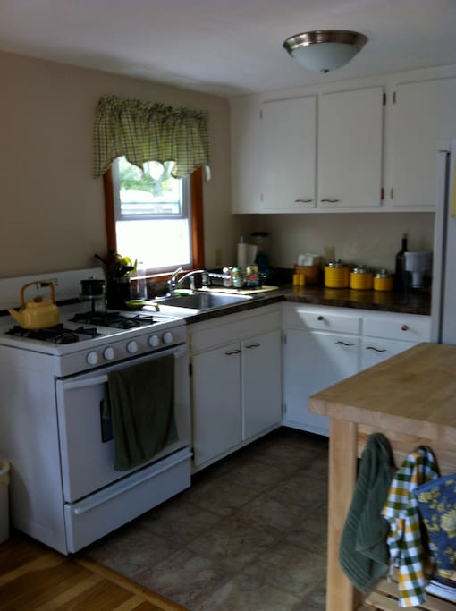 Kitchen with gas stove