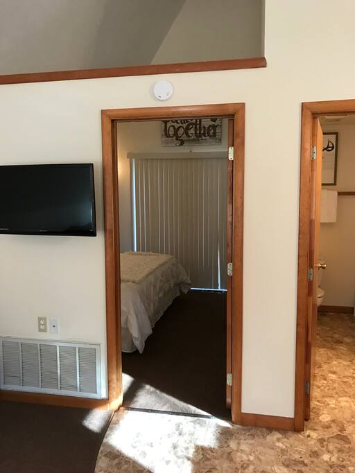 From living area into bedroom