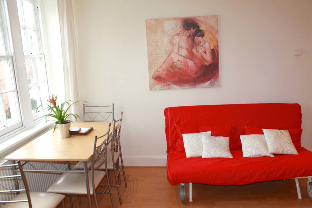 Living room and sofa bed